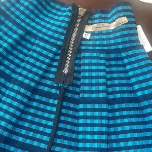 Chic Blue and Black Women's Skater Skirt